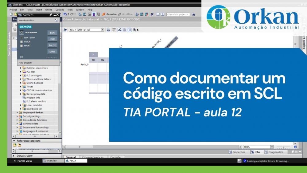 TIA Portal - Como documentar um código escrito em SCL